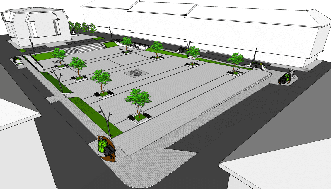 Diseño de plaza pública Arquitav Arquitectos
