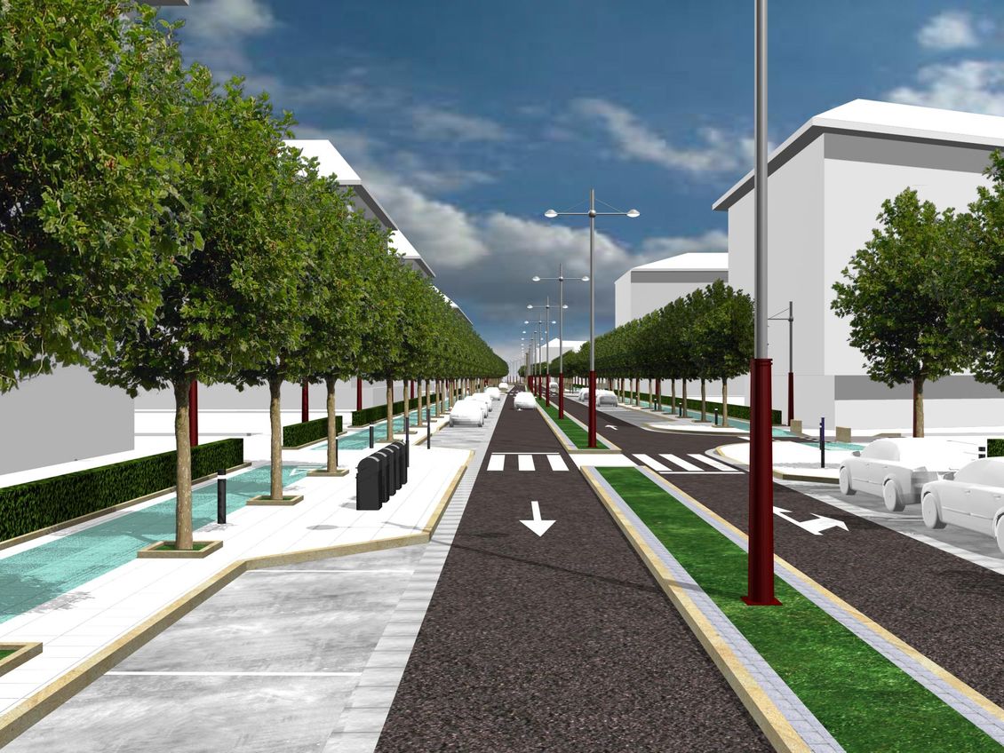 Render de calle en Santiago Arquitav