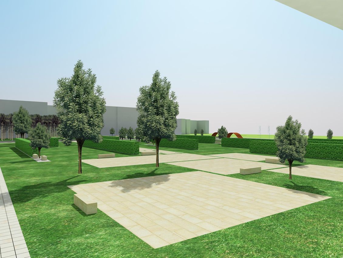 Diseño de plaza pública Arquitav Arquitectos
